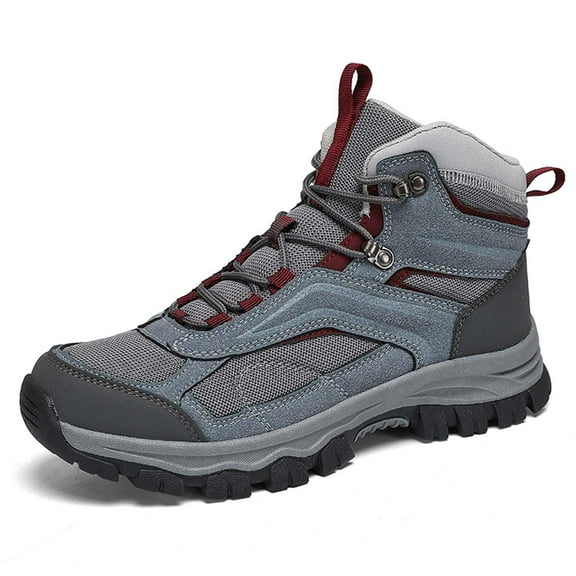 Men's Sneakers Men's Hiking Boots for Wilderness Camping & Trekking Outdoor Trail Running Shoes Large Size Mountain Climbing Footwear Gray 40
