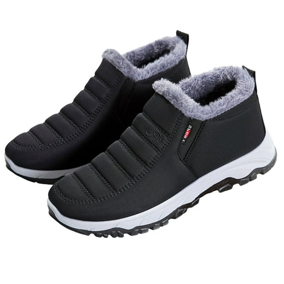Men's Sneakers Winter Fashion Plus Boots Comfortable Solid Color Warm Snow Boots for Active