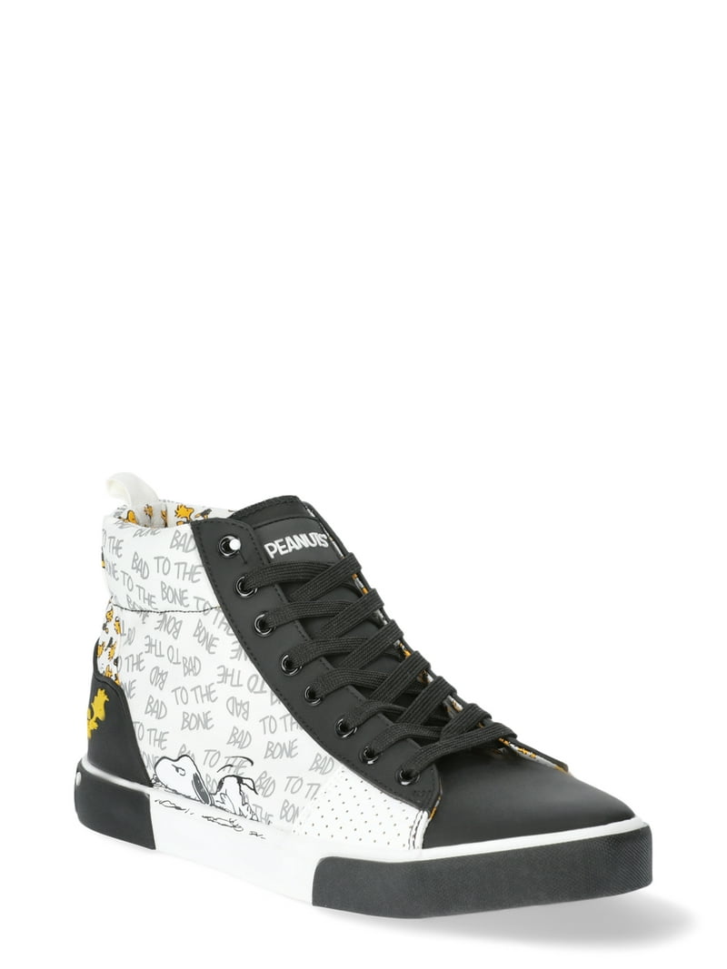 Snoopy Men's High-Top Sneakers Sizes 7-12 Peanuts Retro