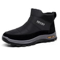 thumbnail image 1 of Men's Snow Boots Fashion Comfortable Light Weight Hiking Outdoor Walking Boots Waterproof Warm Fur Lined Booties Black 11 US, 1 of 7