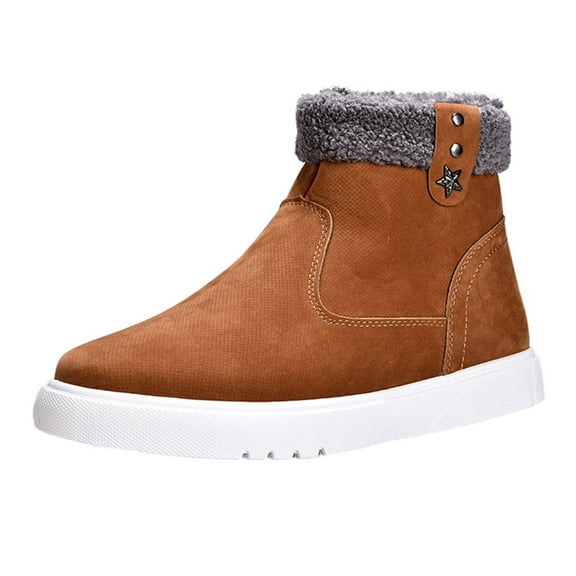 Men's Snow Boots High Top Side Zipper Casual Sports Cold Weather Footwear for Winter Adventures