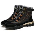 thumbnail image 1 of Men's Snow Boots Winter Shoes Comfortable Plush Inner Lining Warm Non-Slip Waterproof Outdoor Hiking Boots Mid-Calf Winter Boots for Men, 1 of 8
