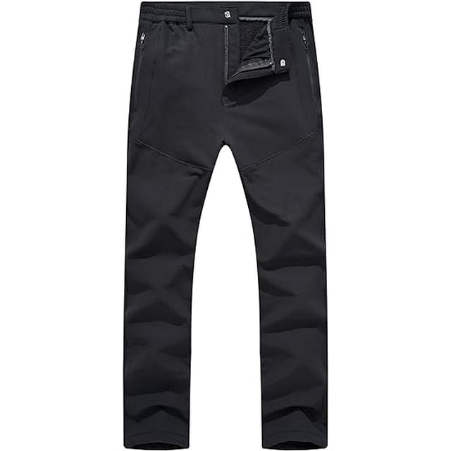 Men's Snow Ski Outdoor Waterproof Windproof Fleece Cargo Hiking Pants