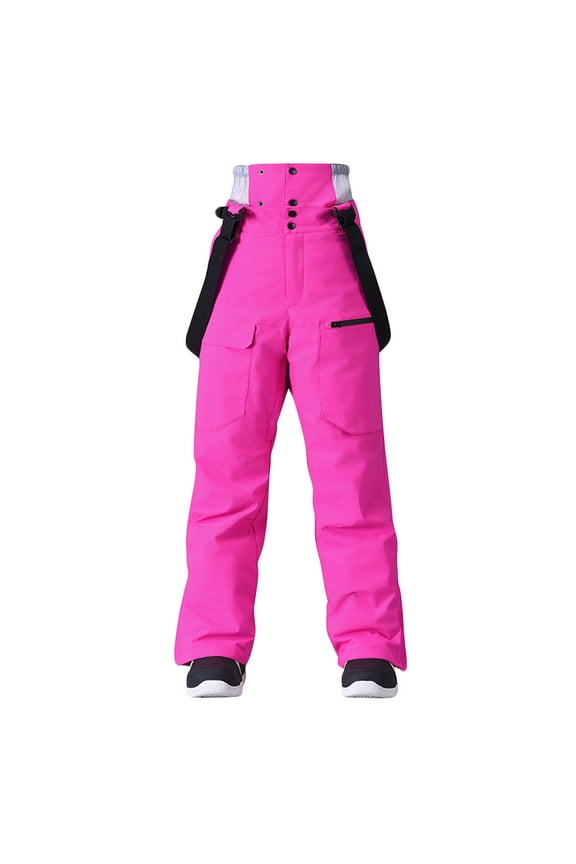 Men's Snow Ski Pants Insulated Winter Warm Outdoor Waterproof Snowboard Pants Bibs Detachable Suspender Unisex