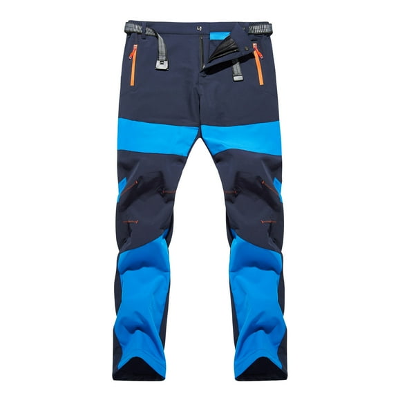 Men's Snow Ski Pants Plus Size Outdoor Waterproof Windproof Fleece Cargo Hiking Pants Softshell Insulated Snowboard Pant