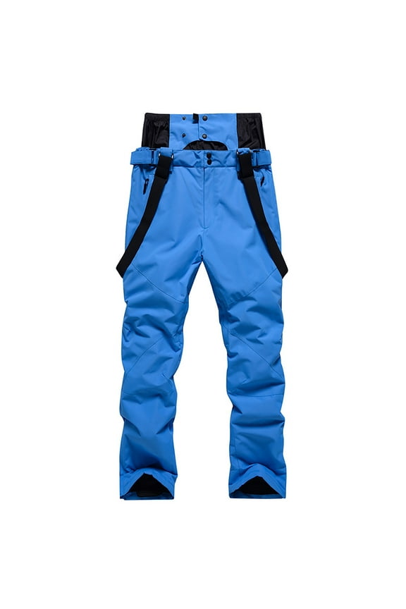Men's Snow Sports Cargo Pants Waterproof Windproof Ski Pants Hiking Travel Outdoor Snowboard Bib Overalls Dark Blue,M