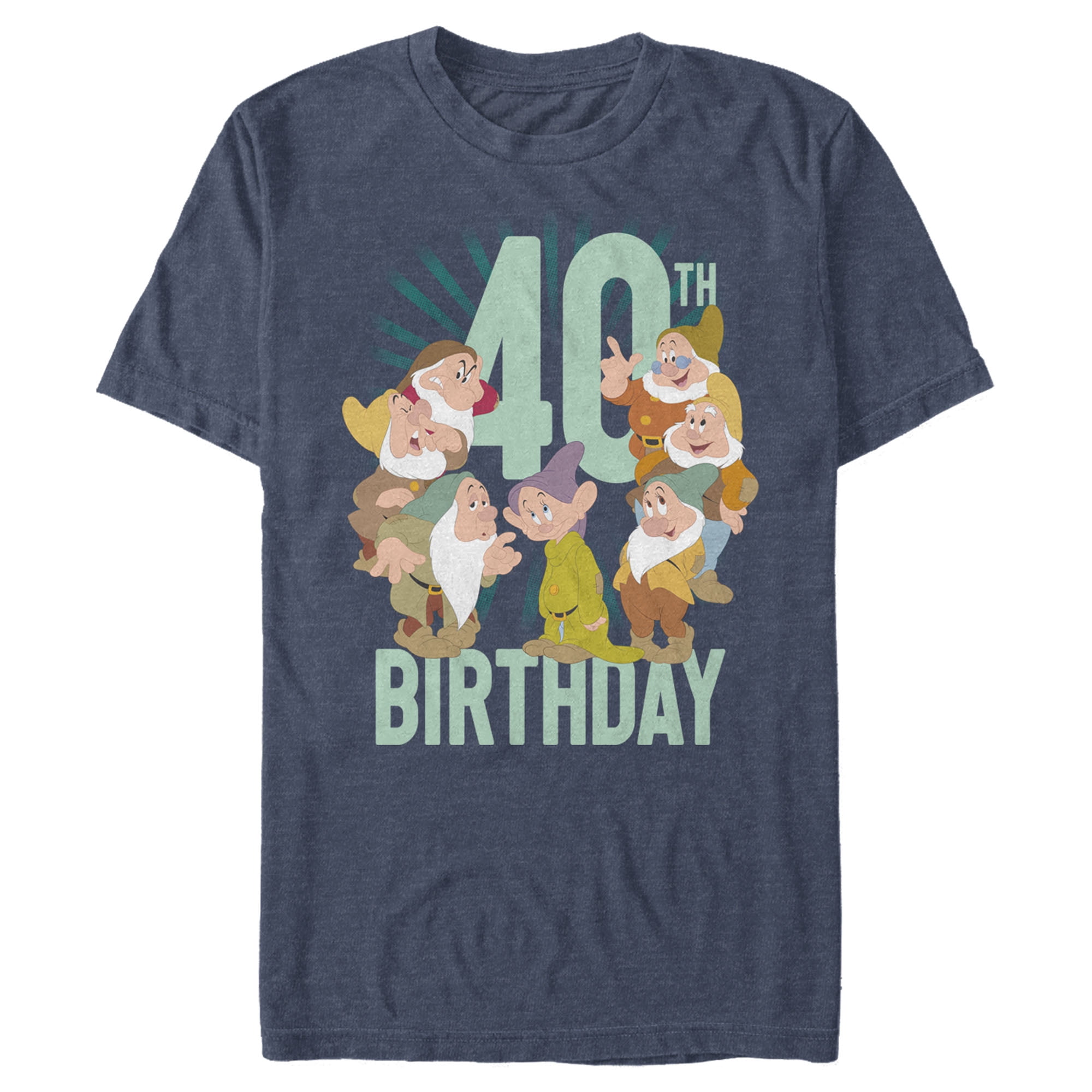 Men's Snow White and the Seven Dwarfs 40th Birthday Graphic T-Shirt ...