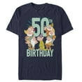 thumbnail image 1 of Men's Snow White and the Seven Dwarfs 50th Birthday Graphic Tee Navy Blue 3X Large, 1 of 4
