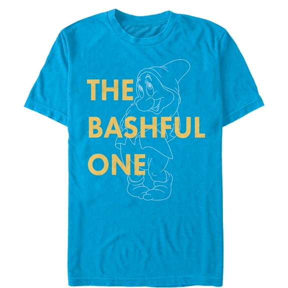 Men's Snow White and the Seven Dwarfs Bashful One  Graphic Tee Turquoise Small