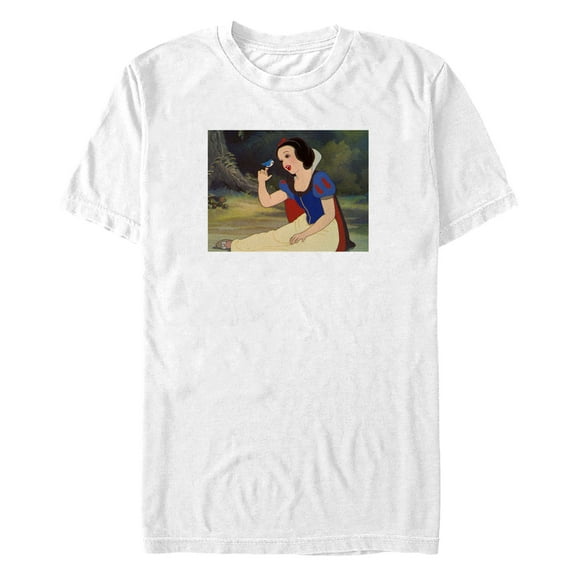 Men's Snow White and the Seven Dwarfs Blue Bird Scene  Graphic T-Shirt
