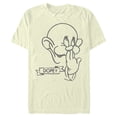 thumbnail image 1 of Men's Snow White and the Seven Dwarfs Dopey Distressed Outline  Graphic T-Shirt, 1 of 4