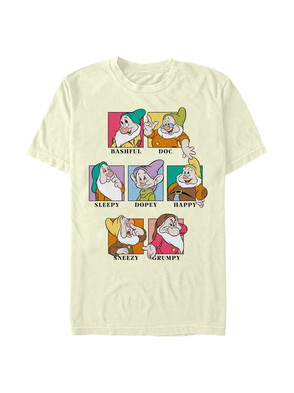 Men's Snow White and the Seven Dwarfs Dwarf Squares Graphic T-Shirt