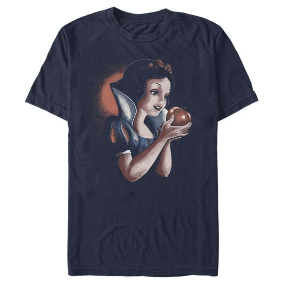Men's Snow White and the Seven Dwarfs Eating Apple Portrait Graphic T-Shirt