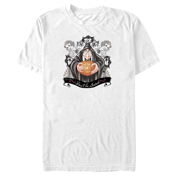 Men's Snow White and the Seven Dwarfs Evil Queen Pumpkin  Graphic Tee White Large