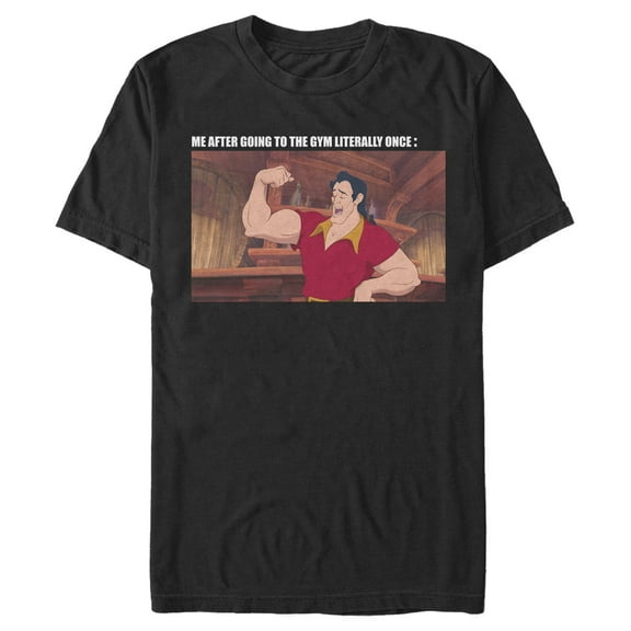 Men's Snow White and the Seven Dwarfs Gaston Gym Meme  Graphic T-Shirt