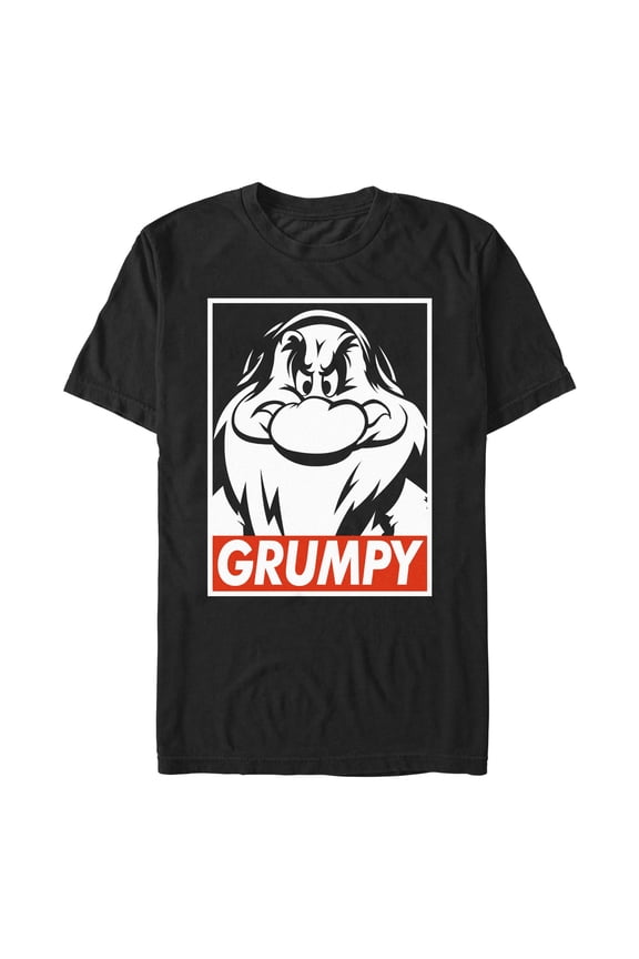 Men's Snow White and the Seven Dwarfs Grumps Box Logo Graphic T-Shirt