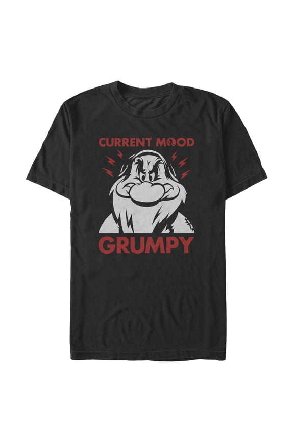 Men's Snow White and the Seven Dwarfs Grumpy Current Mood Graphic T-Shirt