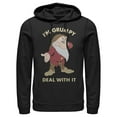 thumbnail image 1 of Men's Snow White and the Seven Dwarfs Grumpy Deal With It Portrait  Pull Over Hoodie Black Small, 1 of 4