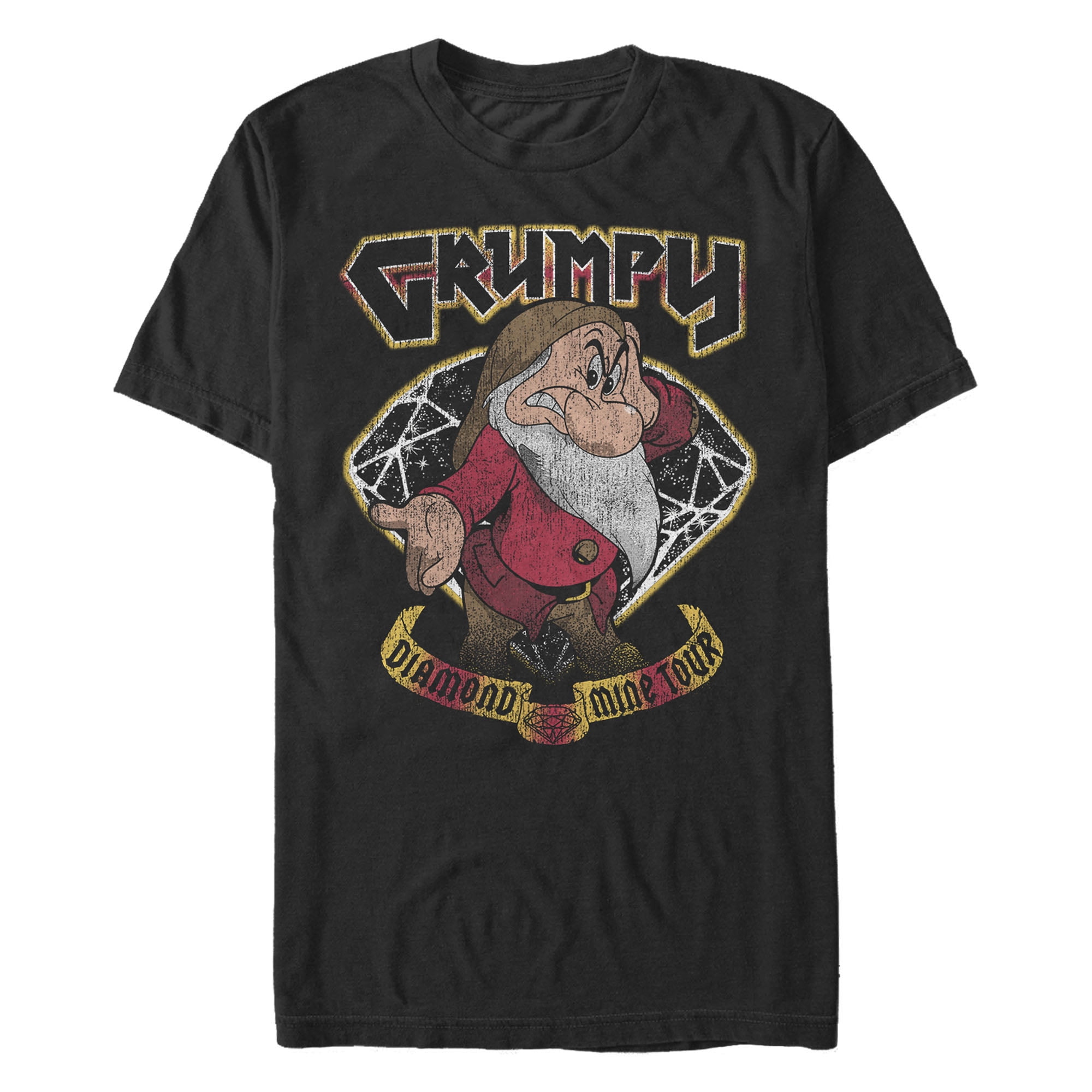 Men's Snow White and the Seven Dwarfs Grumpy Diamond Mine Tour Graphic ...