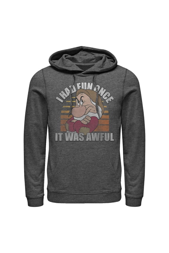 Men's Snow White and the Seven Dwarfs Grumpy Fun Once Pull Over Hoodie