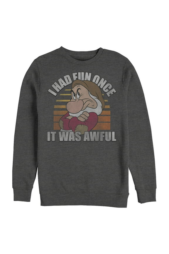 Men's Snow White and the Seven Dwarfs Grumpy Fun Once Sweatshirt
