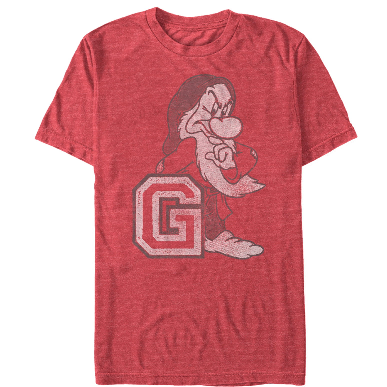Men's XL Red Heather Cotton Blend Graphic Tee
