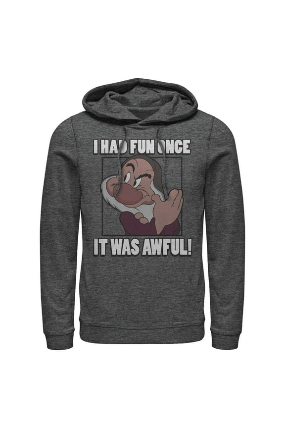 Men's Snow White and the Seven Dwarfs Grumpy I Had Fun Once Pull Over Hoodie