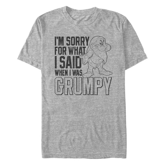 Men's Snow White and the Seven Dwarfs Grumpy I'm Sorry for What I Said  Graphic T-Shirt