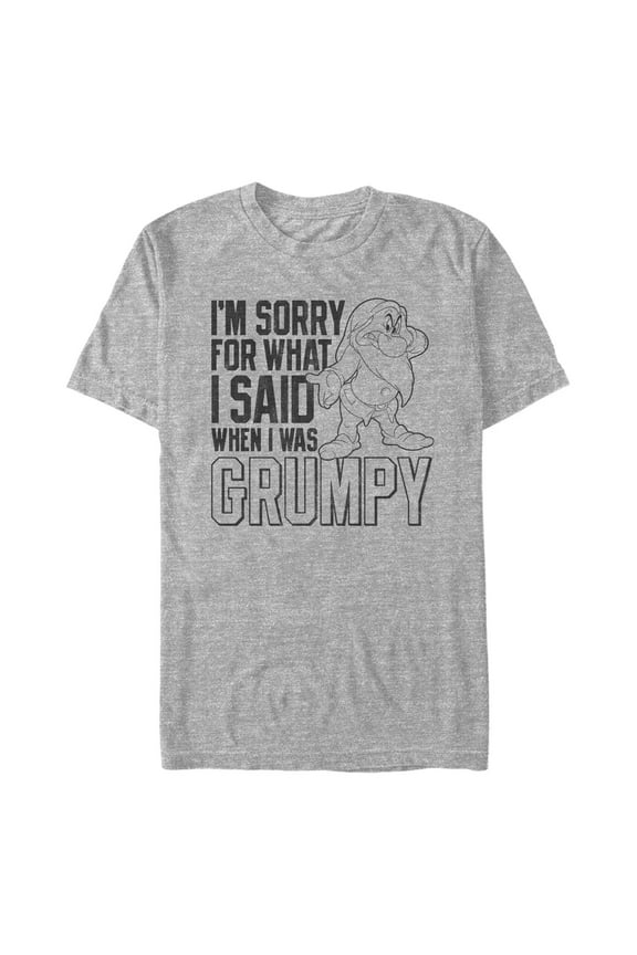Men's Snow White and the Seven Dwarfs Grumpy I'm Sorry for What I Said Graphic T-Shirt
