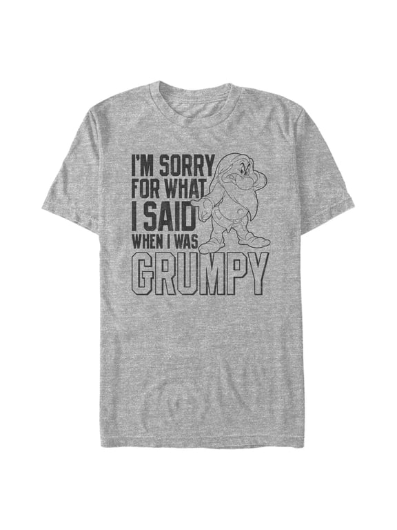 Men's Snow White and the Seven Dwarfs Grumpy I'm Sorry for What I Said Graphic T-Shirt