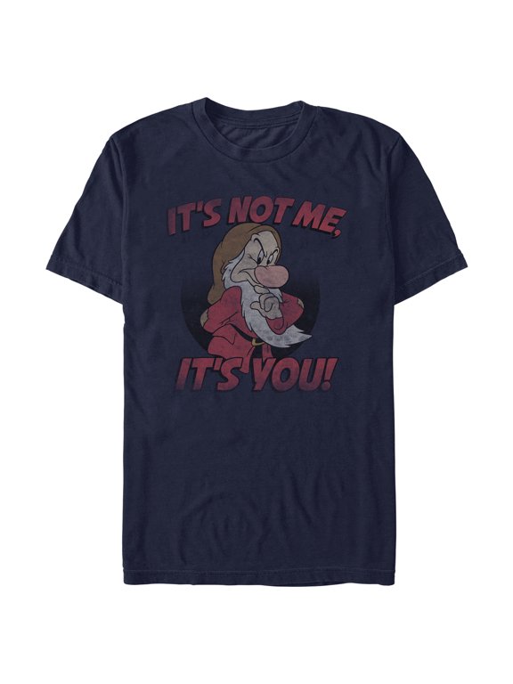 Men's Snow White and the Seven Dwarfs Grumpy It's Not Me It's You Distressed Graphic T-Shirt