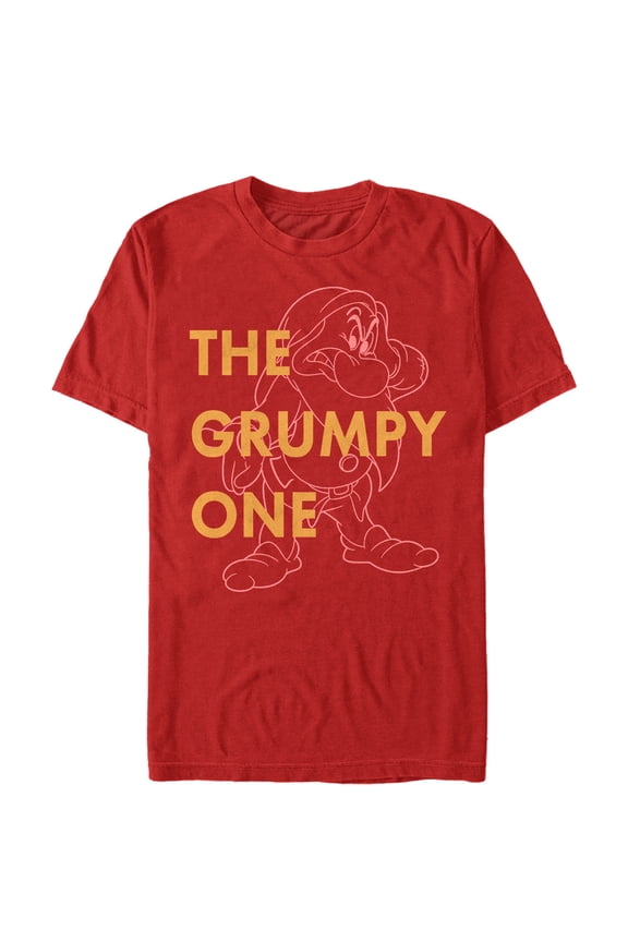 Men's Snow White and the Seven Dwarfs Grumpy One Graphic Tee Red 3X Large