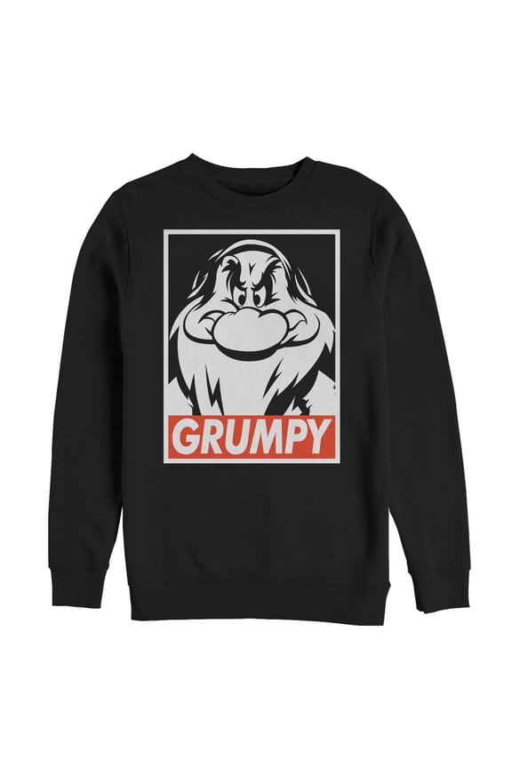Men's Snow White and the Seven Dwarfs Grumpy Sweatshirt Black Large