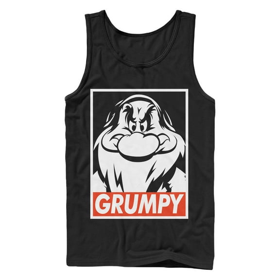 Men's Snow White and the Seven Dwarfs Grumpy  Tank Top Black Large