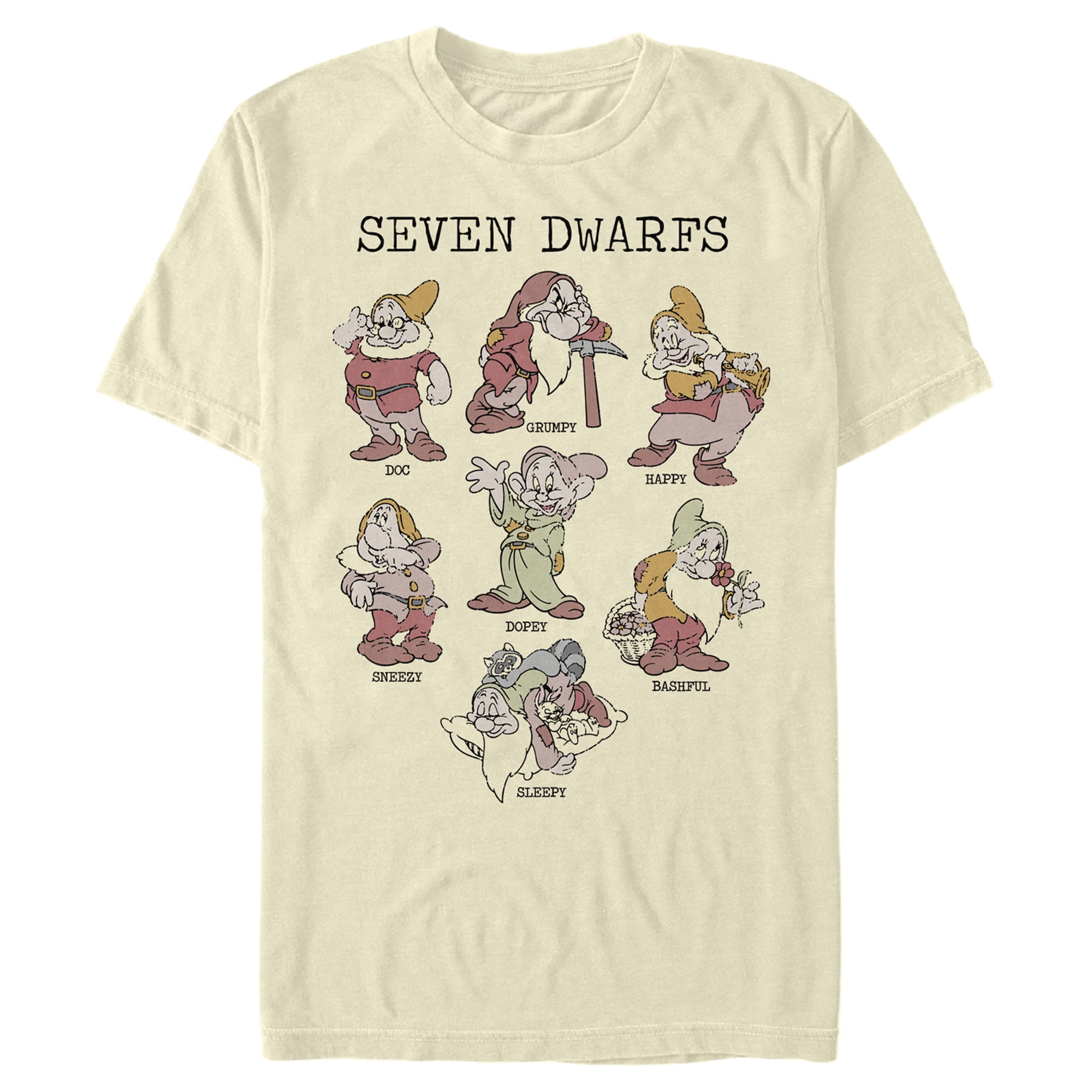 Men's Snow White and the Seven Dwarfs Name Grid Graphic T-Shirt ...