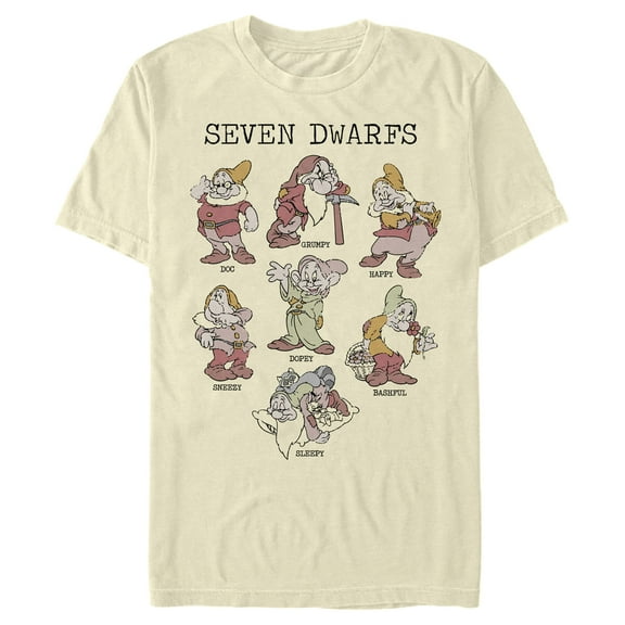 Men's Snow White and the Seven Dwarfs Name Grid Graphic T-Shirt