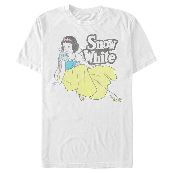 Men's Snow White and the Seven Dwarfs Retro Distressed Logo Graphic T-Shirt