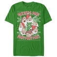 thumbnail image 1 of Men's Snow White and the Seven Dwarfs Xmas Heigh Ho  Graphic Tee Kelly Green Small, 1 of 4