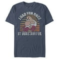 thumbnail image 1 of Men's Snow White and the Seven Dwarves Grumpy Fun Once  Graphic Tee Navy Blue Heather 2X Large, 1 of 3