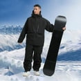thumbnail image 1 of Men's Snowboard Jacket with Snowpants Unisex Two Piece Waterproof Ski Suit Winter Snow Insulated Windproof Snowsuit for Outdoor Sports Black L, 1 of 9