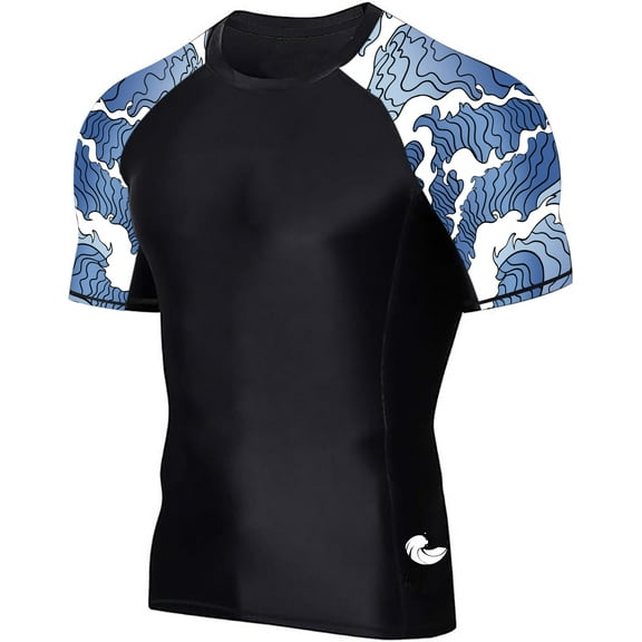 Men's Snug - Fit Surf Rash Guard, Short - Sleeve for Water Sports
