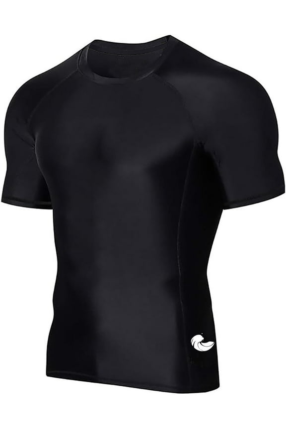 Men's Snug - Fit Surf Rash Guard, Short - Sleeve for Water Sports