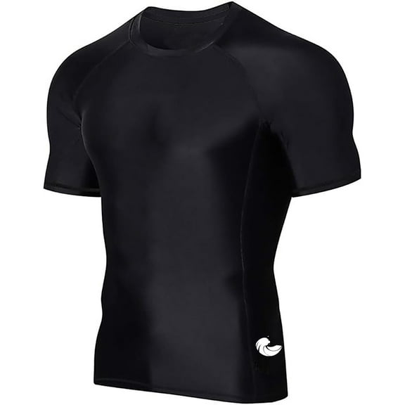 Men's Snug - Fit Surf Rash Guard, Short - Sleeve for Water Sports