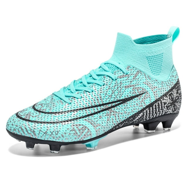 Men's Soccer Cleats Professional HighTop Football Shoes Outdoor Spikes