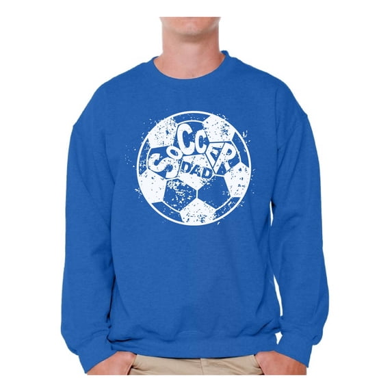 Men's Soccer Dad Ball Graphic Sweatshirt Tops White Vintage Father`s Day Best Soccer Player