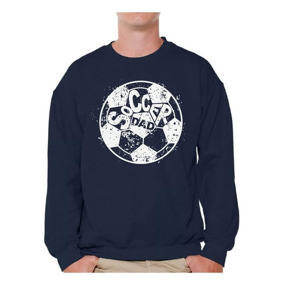 Men's Soccer Dad Ball Graphic Sweatshirt Tops White Vintage Father`s Day Best Soccer Player