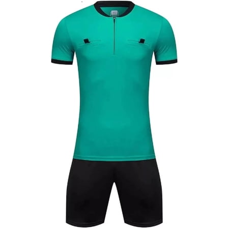 Men's Soccer Referee Jersey Short Sleeve Referee Shirts  Shorts