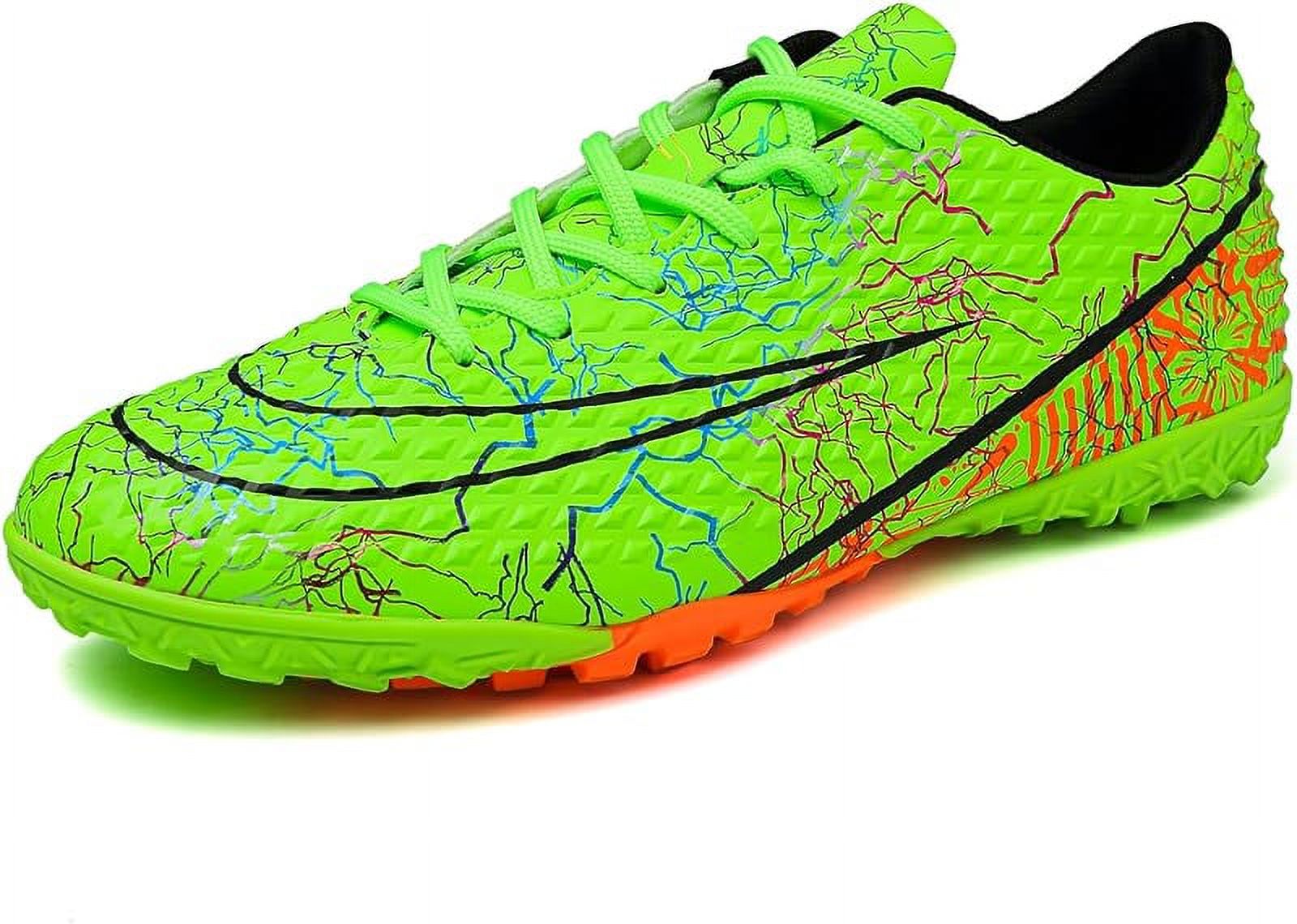 Men's Soccer Shoes Cleats Professional High-Top Breathable Athletic Turf Football Shoes Outdoor/Indoor Professional Futsal Football Training Sneakers