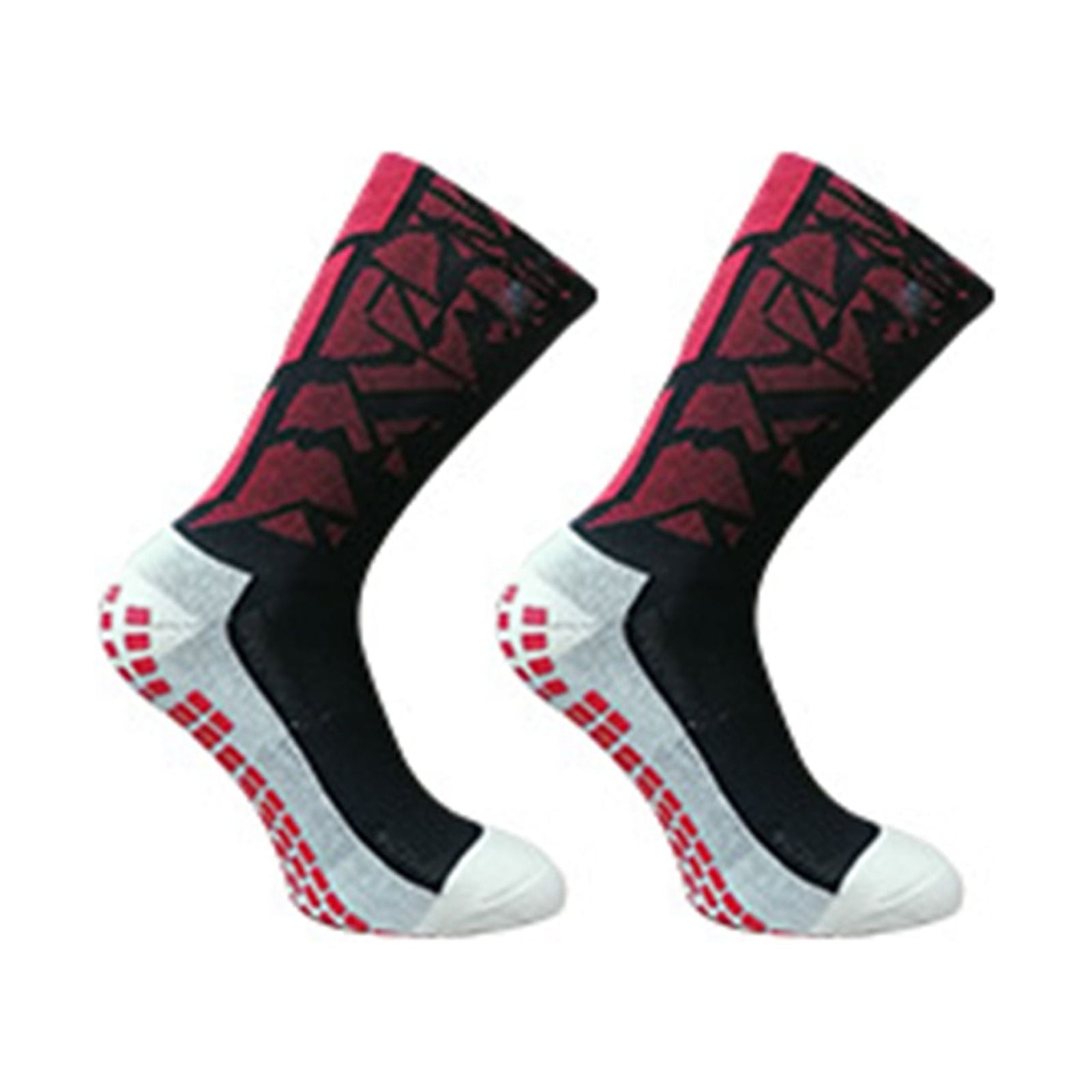 HUANLANG Anti Slip Soccer Socks Mens Athletic Grip Socks Non-slip Sports  Sock Anti Blister Socks with Grips Unisex 2 Pairs