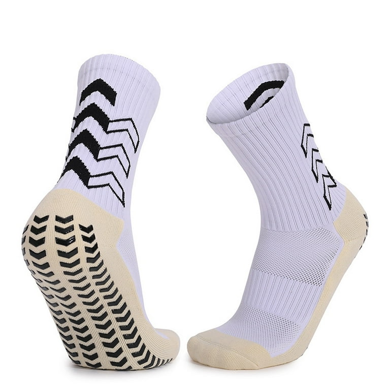 Men's Soccer Socks Non Skid Ball Socks Anti Slip Non Slip Grip Pads for  Football Grip Socks,white，G187890
